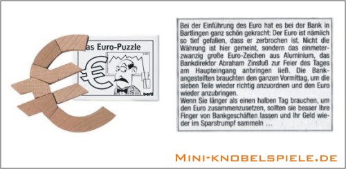 Holz Puzzle Das Euro-Puzzle