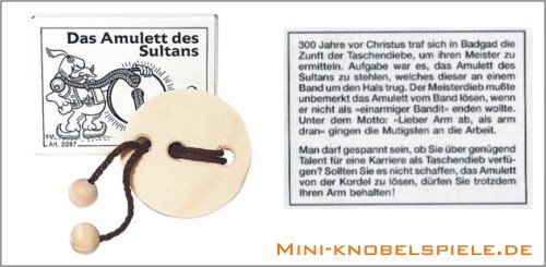 Mini Knobelspiel Das Amulett des Sultans