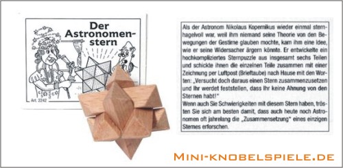Mini Knobelspiel Der Astronomenstern