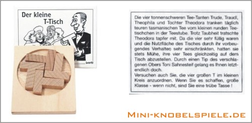 Mini Knobelspiel Der kleine T-Tisch