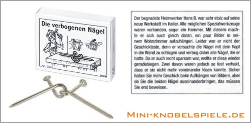 Mini Knobelspiel Die verbogenen Ngel